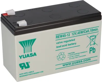 Image de Batterie au plomb Yuasa REW45-12 Pb 12V / 8Ah courant fort, Faston 6,3