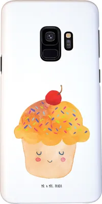 Produktbild von Mr. & Mrs. Panda Samsung Galaxy S9 Handyhülle Cupcake - Weiß - Geschenk, Cover, Handy Schutzhülle, Küche Deko, Backen, Motivation Sprüche, Wunder, Case, Cupcakes, Lustige