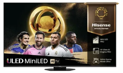 Produktbild von Hisense 55 '' U8Q | ULED MiniLED Smart TV 4K 165 Hz, 139,7 cm (55"), 3840 x 2160 Pixel, ULED, Smart-TV, WLAN, Schwarz