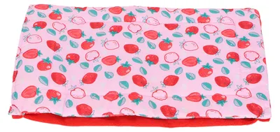 Produktbild von Reptilienschlafsack, weiches und warmes Bartagamenbett mit Kissen für Leopardgecko (Erdbeerrote Steppdecke)