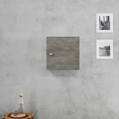 Immagine prodotto di Pensile cubo 45x45x15 finitura quercia grigio scuro effetto legno | Facile