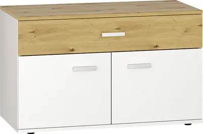 Obrázek produktu pro nabbi Dvoudveřová předsíňová skříňka se zásuvkou Bristol S-2D/1DR - bílá / dub artisan