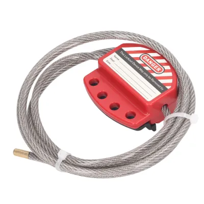 Obrázek produktu pro Kabelový zámek Tagout, nastavitelné blokovací zařízení, nerezová ocel, 4 otvory na klíče pro správu oprav