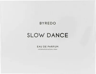 The image shows the packaging of a Byredo Slow Dance Eau de Parfum.