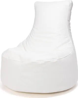 Produktbild von Ecopuf - Sitzsack Bean Bag aus Kunstleder 85 x 70 x 35 cm SEAT Weiß E1