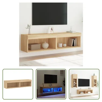 Obrázek produktu pro The Living Store TV skříňky s LED osvětlením 2 ks Dub Sonoma 60x30x30 cm