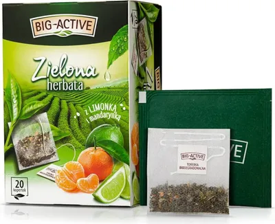 Obrázok produktu pre Herbata zielona Big-Active Limonka i Mandarynka 20 torebek