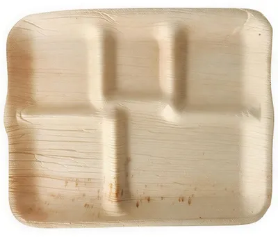Produktbild von Palmblatt-Teller, 5-teilig, 27 x 21,5 x 2 cm, 6 Stück.