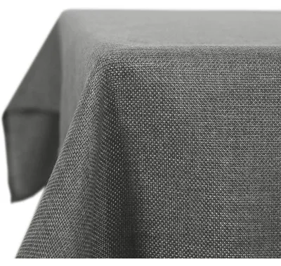 Produktbild von Tischdecke Abwaschbar Grau Leinenoptik 140x240 cm Wasserabweisend Kratzfest Rechteckig