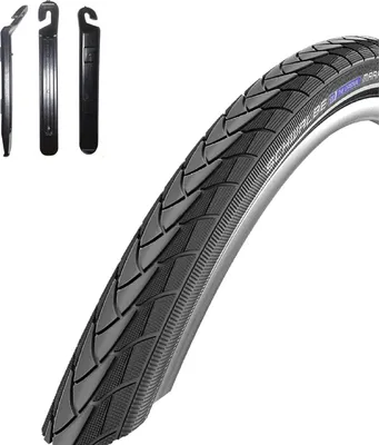 Produktbild von 1 x Schwalbe Marathon Plus Performance SmartGuard E-50 schwarz-Reflex 40-584 (27,5 x 1,50") inkl. Reifenheber