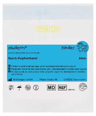 Produktbild von aluderm® Kinder- Quick-Kopfverband klein | Packung (1 Stück)