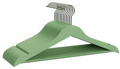 Imagen del producto de Percha de Resina Verde 45 cm Pack 12 COM-FORT HOUSE