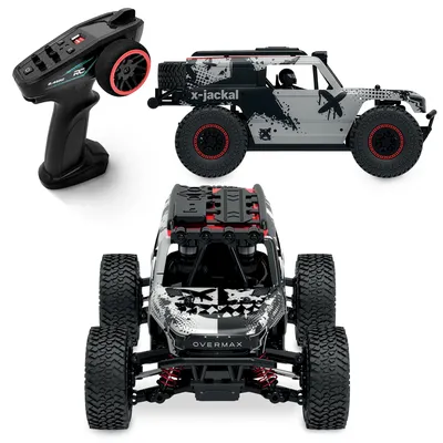 Produktbild von Overmax X-Jackal Ferngesteuertes RC Auto Monster Truck 1:20 4WD RTR mit LED-Beleuchtung, bis 30 km/h, 2,4 GHz, Li-Ion Akku 600 mAh
