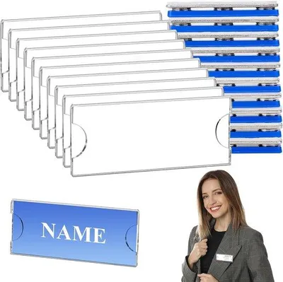 Immagine prodotto di Etichette magnetiche per abiti in acrilico, confezione da 10, autoadesive