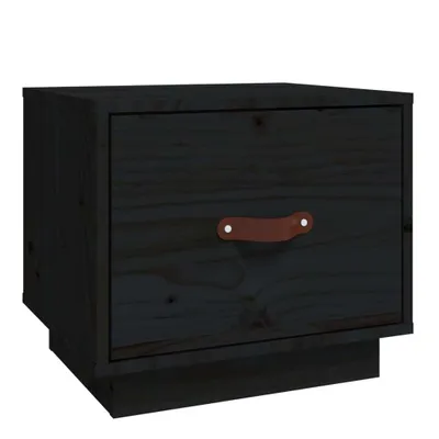 Produktbild von Nachttisch Schwarz 40x34x35 cm Massivholz Kiefer