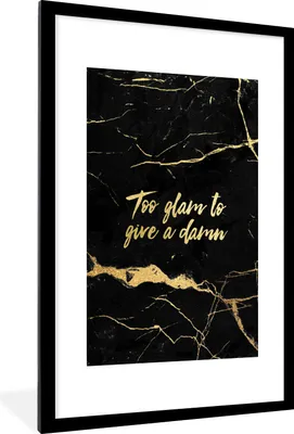 Produktbild von MuchoWow® Gerahmtes Poster Zitate - Gold - Schwarz - Marmor 60x90 cm - Poster mit Schwarzem Bilderrahmen Wandposter Rahmen Foto Bilder - Dekoration - Wandposter Wohnzimmer - Hochwertig