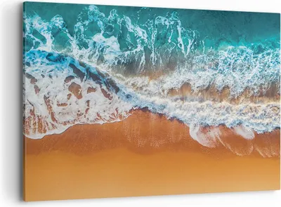 Produktbild von Bild auf Leinwand - Leinwandbild - Einteilig - Sand Wasser Strand - 100x70cm - Wand Bild - Wanddeko - Wandbilder - Leinwanddruck - Bilder - Wanddekoration - Leinwand bilder - Wandbild - AA100x70-5021