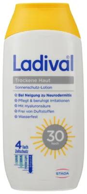 Produktbild von LADIVAL trockene Haut Sonnenschutz-Lotion LSF 30 200ml PZN 19099395