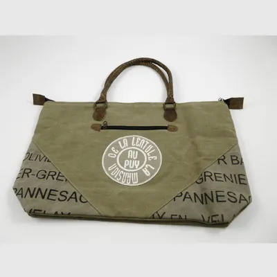 Produktbild von Baumwolle Canvas Tasche – Khaki-Olivgrün - 50 x 32 cm -