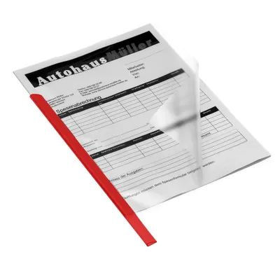 Obrázok produktu pre DURABLE 2930 03 Klemmschiene 3mm 50ST rot