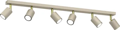 Zdjęcie produktu dla Lampa Sufitowa Nowoczesna Spot STRIPER 6xGU10, Beżowo-Złota, IP20, Regulowana