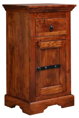 Immagine prodotto di MASSIVMOEBEL24 | OXFORD #1001 Comodino in legno di acacia - laccato / nougat 48x36x86