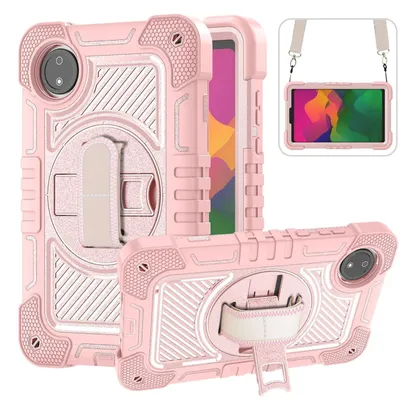 Obrázek produktu pro Pro Xiaomi Redmi Pad SE 8.7 Stand-Up Outdoor Hybrid 360° with Strap Tablet Case Pink