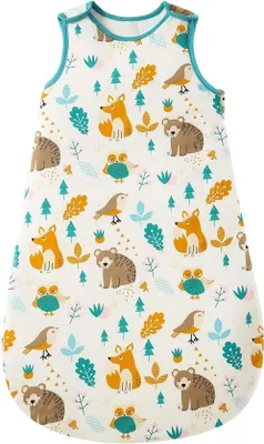 Image de Sac de couchage doux et respirant en mousseline 100 % coton pour bébé de 0 à 6 mois