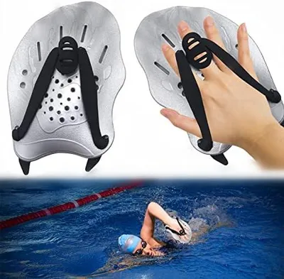 Produktbild von Unisex-Schwimmtrainings-Set (Erwachsene & Kinder) šC 2-teilig | Verstellbare Schwimmpaddles, Unterarmtrainer, Pool-Fitnessger?te & Zubeh?r