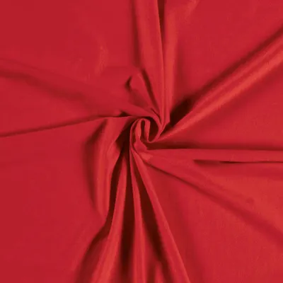 Locker drapiertes, elastisches Baumwoll-Jersey-Gewebe in Rot,, 8 % Elasthan, Öko-Tex Klasse 1, Meterware für Bekleidung.