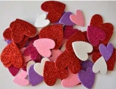 Immagine prodotto di adesivi 3D a forma di cuore, 64 pezzi - (scuola e cancelleria, adesivi)