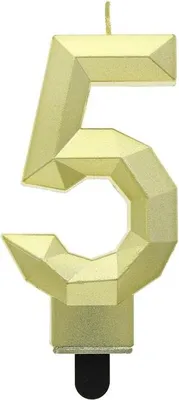 Zdjęcie produktu dla Świeczka numer 5 diament 7,6cm (Świeczki - Party)