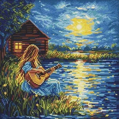 Image de Mosaïque en diamants - Sons dans l'obscurité 40 x 40 cm - Ideyka