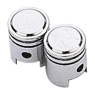 Produktbild von Hashiru Reifenventilkappen Alu Silber Chrom für Schraderventile 2er-Pack