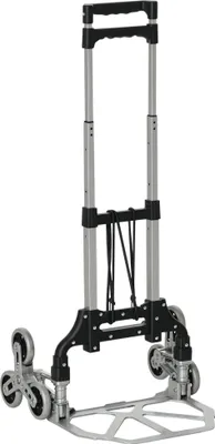 Obrázek produktu pro DURHAND transportní vozík se 6 kolečky, hliníková schodišťová plošina, skládací, maximální nosnost 70 kg