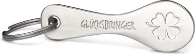 Produktbild von FABACH Trolley Spoon Einkaufswagenlöser Schlüsselanhänger - Einkaufswagenchip abziehbar aus Metall - Einkaufschip für Einkaufswagen, kein Steckenbleiben im Pfandschloss - Glücksbringer