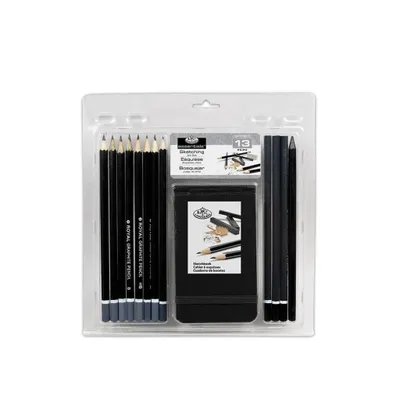 Immagine prodotto di Royal & Langnickel Essentials™ Set artistico per schizzi da 13 pezzi con quaderno per schizzi