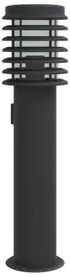 Produktbild von vidaXL Wegeleuchte mit Steckdose Schwarz 60 cm Edelstahl