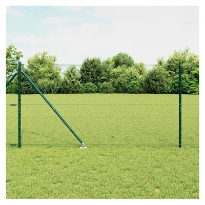 Produktbild von Zaunpfosten Grün 10 x 1,2 m (36 mm Netz) aus Stahl und PVC für Gartenzaun, Hundezaun, Weidezaun und Hühnerzaun