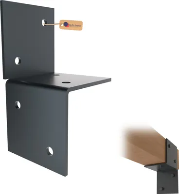 Produktbild von GeZu Impex Pfosten Wandverbinder 91 x 91 mm Anthrazit Pulverbeschichtet Pergola