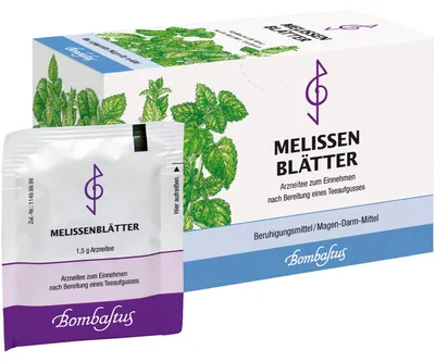 Obrázek produktu pro Bombastus Melissenblätter při žaludečních a střevních potížích a pro uklidnění, 20 ks filtrů