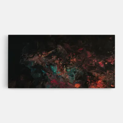 Produktbild von ARTHUB® Leinwandbild 60x120 cm, Dark Abstract | Wohnzimmerdekoration, Hängende Bilder, Wanddekoration, Heimdekoration, Abstrakte, Marmor