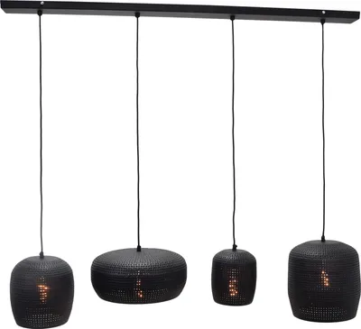 Zdjęcie produktu dla Lampa wisząca Fez, 4-punktowa, 120 cm, czarna