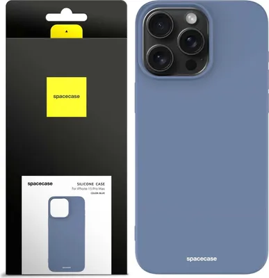 Immagine prodotto di Custodia in silicone SPACECASE Custodia in silicone per iPhone 15 Pro Max Blu