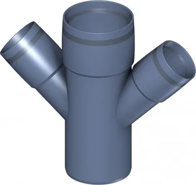 Produktbild von PoloPlast POLO KAL XS Doppelabzweig DN 75/50/50, 45 Grad, Horizontal