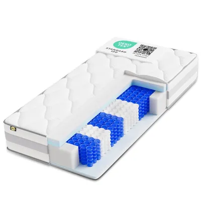 Produktbild von Matratze HOM Plus 80x200 25cm Luxus Taschenfederkern 7 Zonen Federkernmatratze H3/H4 orthopädisch