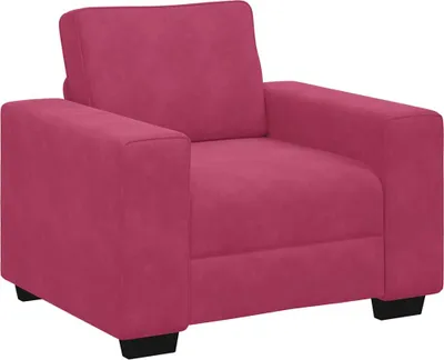 Immagine prodotto di Divano Sedia Rosso Vino 100x77x82 cm Velluto