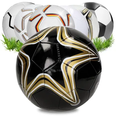 Immagine prodotto di Pallone da calcio 'Goal' - pallone per bambini e adulti - misura 5 perfetto per segnare gol - pallone sportivo per interni ed esterni - nero/oro