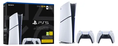 Produktbild von Sony Interactive Entertainment Playstation 5 Slim Digital, PlayStation 5, Schwarz, Weiß, 16384 MB, GDDR6, 448 GB/s, AMD