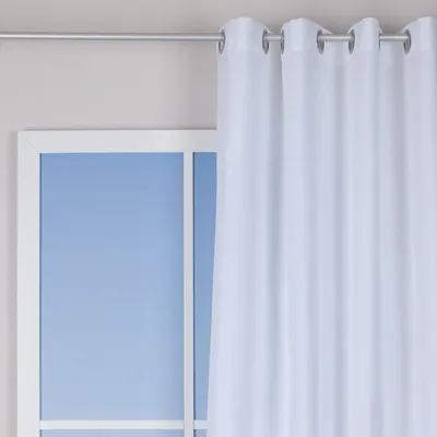Produktbild von Ösenvorhang Brilliant Leinenoptik einfarbig weiß 140x245cm